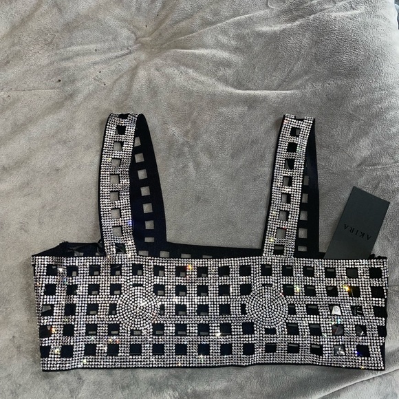 DONT BE MAD AT IT RHINESTONE BRA - Picture 3 of 8